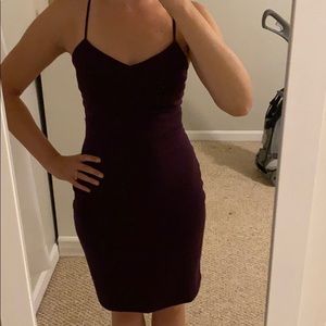 Express lace back body con dress